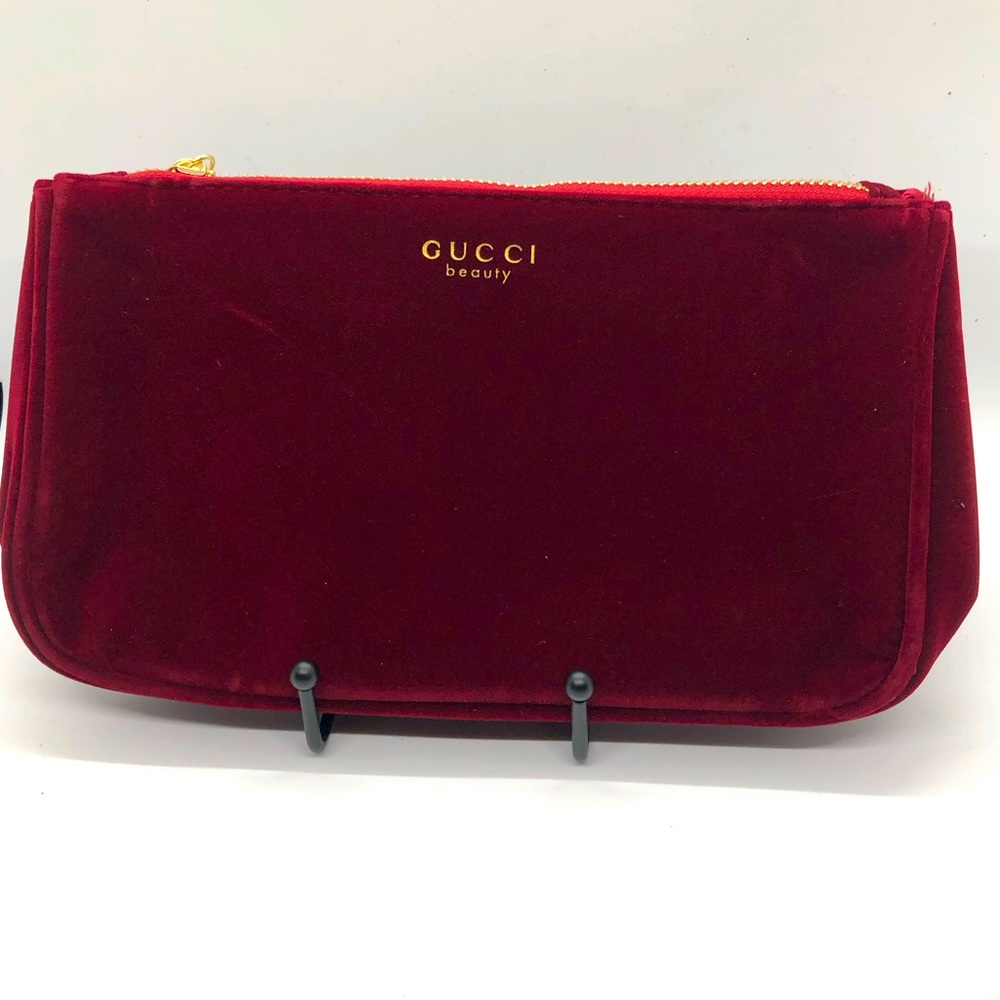 Gucci Red Velvet Cosmetic Bag
